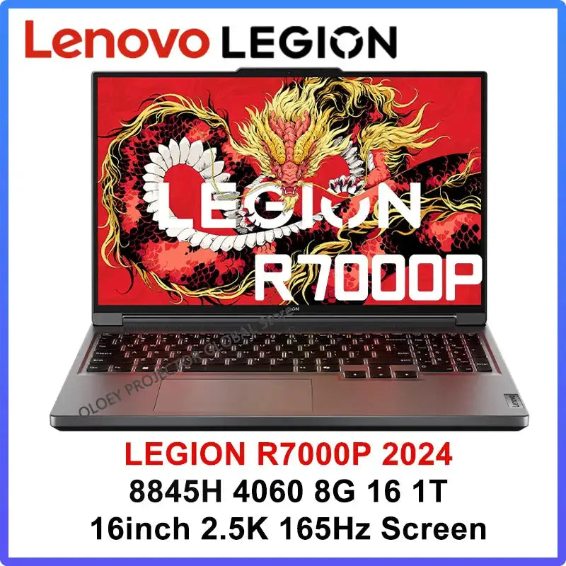 Lenovo LEGION R7000P 2024 Ryzen R7 8845H Geforce RTX4060 8GB 16G/32G RAM 1T SSD 16" 2.5K 165Hz Screen - Lootquake