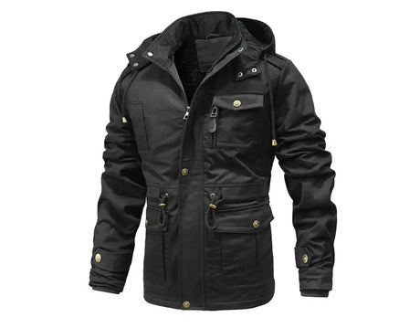 Winter Men's Warm Padded Jackets Fashion Men Fleece Lined Thermal Hooded Coats Men Mountain Ski Windbreaker Jackets Clothing - Lootquake