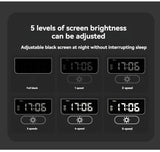 Enceinte Bluetooth portable avec chargement sans fil, lumière d'ambiance, fonction réveil, double haut-parleur, chargement USB