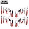 1-4Set Bloody Halloween Banner Horror Hanging Decoration for Haunted House Movie Theme Birthday Carnival Party Halloween Gift