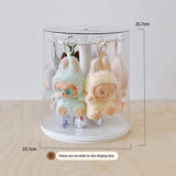 Labubu Pendant Display Box Rotating Transparent Labubu Doll  Storage Blind Box Storage Display Dustproof And Moisture-Proof