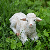 Sheep Sculpture  Cute Micro Landscape Sheep Sculpture  Synthetic Resin Animal Figurine