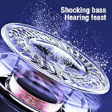 Altavoces Bluetooth 1202 inalámbricos portátiles para el hogar, exteriores, coche, subwoofer, pequeño altavoz con luces LED, sistema de sonido MP3