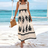 Summer Holiday Dress Women Casual Sleeveless A-Line Party Long Dress Boho Casual Sleeveless Party Dress 2024 - Lootquake