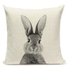 Black and White Cute Animals Cushion Cover - Animal Portrait Decoration Throw Pillow Case 45x45cm for Home Sofa Decor
