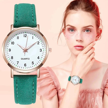 Reloj Mujer Fashion Watch for Women Leather Belt Watches Ladies Luxury Analog Quartz Luminous Wristwatch Clock Relogio Feminino - Lootquake