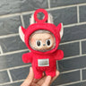Muñeca Labubu II de 17 cm con atuendo de moda, linda muñeca de peluche sentada, ídolo de fiesta, ropa y accesorios personalizables, juguete para todas las edades.