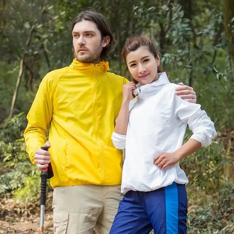 Camping Waterproof Jacket Men Women Windbreaker Men Raincoat Rain Jacket Men Waterproof Hiking Climbing Clothes Sun Protection - Lootquake