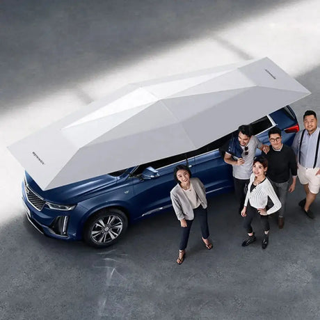 Car Umbrella Semi-Automatic Awning Tent Auto Smart Insulated Cover Outdoor Waterproof Folded Portable Canopy Cover Sun Shade - Lootquake