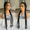 32 Inch Senegalese Twist Lace Front Wig | 4 Twist Cornrow | With Baby Hair | Synthetic Crochet Braids