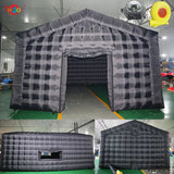 8x6m Black Inflatable Nightclub Tent with Disco Light N Fog Machine Portable Carnival Inflatable Party Tent House - Lootquake
