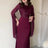 Fashion Satin Solid Robe Dress Ladies Temperament O-neck Slim Evening Dress Elegant Batwing Sleeves High Waist Pleats Long Dress - Lootquake