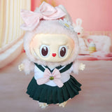 17cm Labubu Clothes V1 Labubu Cute Sailor Uniform Vinyl Doll Labubu Beautiful Cute Kit  Accessories Sitting Party Gifts