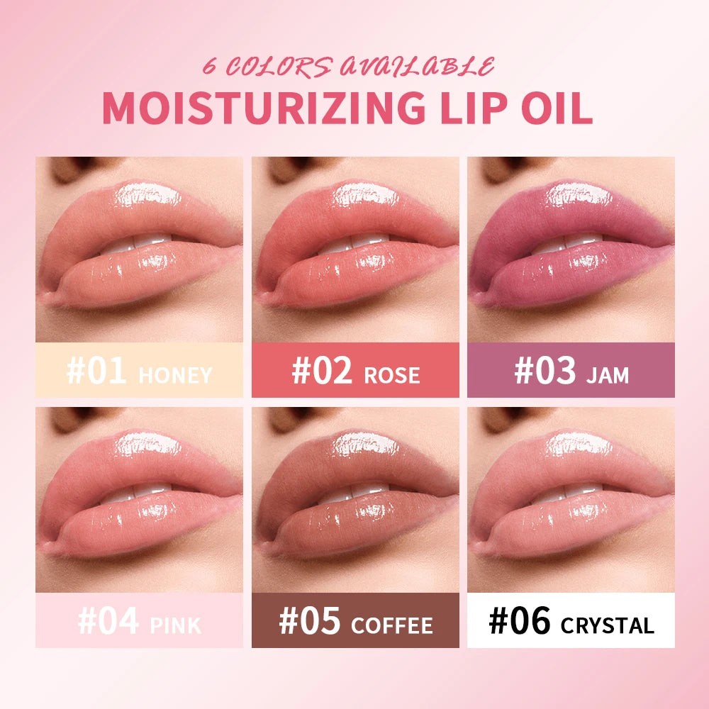 Gloss à lèvres Longue tenue Maquillage Gloss transparent Soin des lèvres Cosmétiques Huile teintée Repulpant Soin hydratant