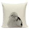 Black and White Cute Animals Cushion Cover - Animal Portrait Decoration Throw Pillow Case 45x45cm for Home Sofa Decor