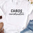 Women T Shirt Chaos Coordinator Letters Print Tshirt Women Short Sleeve O Neck Loose T-shirt Ladies Causal Tee Shirt Tops - Lootquake