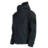 2024 New Outdoor Jackets Men Shark Skin Soft Shell Tactical Waterproof Windbreaker Jacket Mens Hooded Bomber Coats Hiking - Lootquake
