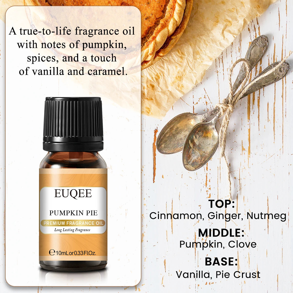 Huile parfumée EUQEE 10 ml, noix de coco, vanille, chewing-gum, pour la fabrication de bougies, de savons, de gâteaux au café et de bois de cèdre. Huiles aromatiques de qualité supérieure.