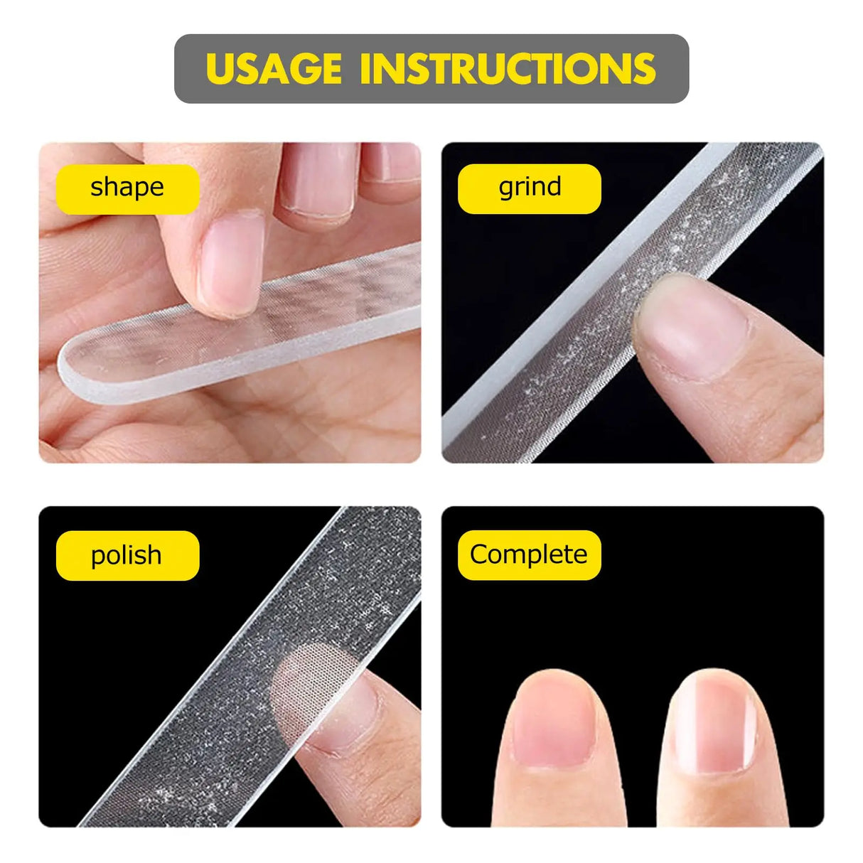1piece Nano Glass Nail Files Professional Polishing Manicure Art Tool Washable make nails brighten easily like nail polish Nano
