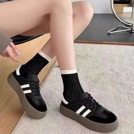 New Design Fashion Casual Shoes Outdoor Lace Up Sneakers for Women Female Comfortable Versatile Sport Shoes Vulcanize Shoes - Lootquake