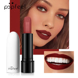 High Quality Popfeel Waterproof Lasting Matte Luxury Velvet Lipstick Make up Smudge-Free Pigmented Lipsticks Lip Gloss Cosmetics