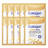 1/5/10/20pcs Collagen Facial Mask Moisturizing Brightening Lifting Skincare Treatment Face Masks Kit