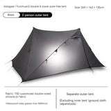 Tienda de campaña para acampar y hacer senderismo al aire libre, sin varillas, de nailon 15D, con pirámide doble A y revestimiento de silicona de doble cara, ASTA GEAR Yun Chuan