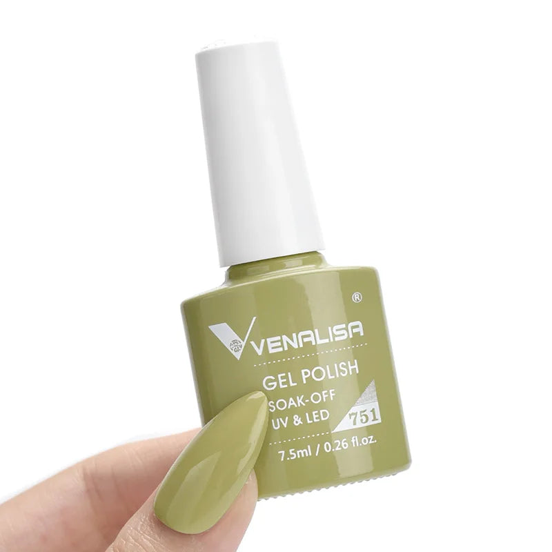 Venalisa Nail Gel Polish 7.5ml #758 Funny Bunny Milky White VIP3 Collection Long Wear Diamond Top Coat Soak Off UV LED Gel Nail