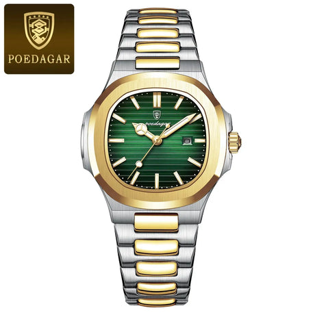 POEDAGAR Luxury Square Watch for Woman Waterproof Luminous Date Ladies Watch Stainless Steel Quartz Women's Watches Female Reloj - Lootquake