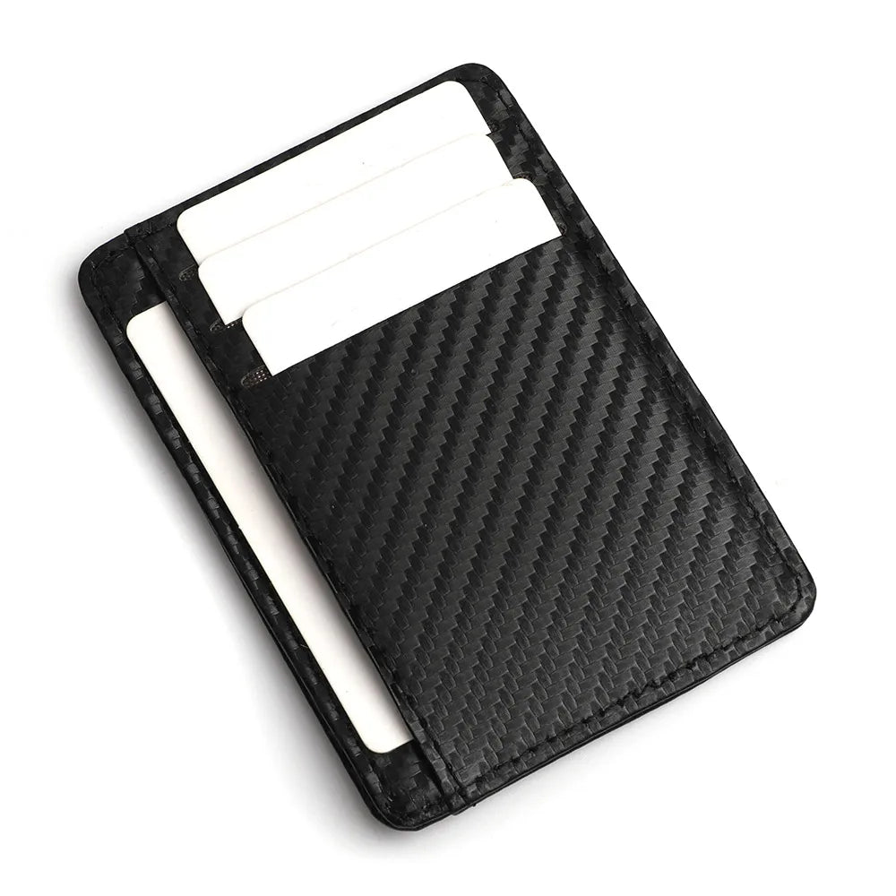 Ultra-thin PU Leather Wallet Credit Card ID Card Holder Male Business ID Card Case for Male And Female Card Holders