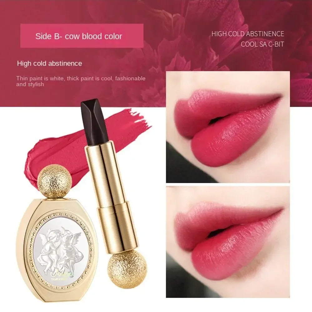 Matte 5Color Matte Lipstick Long-lasting Moisturize 5 in 1 Lip Gloss Not Fading Non Stick Cup Velvet Mist Lipstick Cosmetics Hot