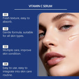 Suero facial con vitamina C y ácido hialurónico, nicotinamida, aclara manchas oscuras, opacidad, hidrata, reduce poros, antienvejecimiento y cuidado de la piel.