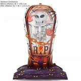 Halloween Decor Giant Standing 3D Foil Balloon Witch Pumpkin Tombstone Mummy with Base Haunted House Yard Displays Party Prop