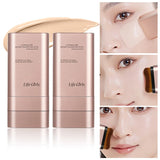 Base de maquillaje hidratante transparente y humectante con perspectiva natural, hidratante, brillante, fina y ligera. Base de maquillaje de doble cabezal rotada, más cómoda, función impermeable, fácil de maquillar, fácil de usar.