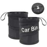 1 Car Garbage Bin, Car Storage Bin, Spiral Bucket, Double-Layer Oxford Cloth Foldable Garbage Bin