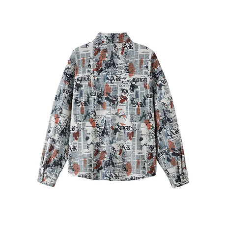 Corduroy Tie-Dye Long Sleeve Shirt - Trendy Vintage Style Button-Up for Men & Women Soft & Comfortable Fall Fashion Clothing Man - Lootquake