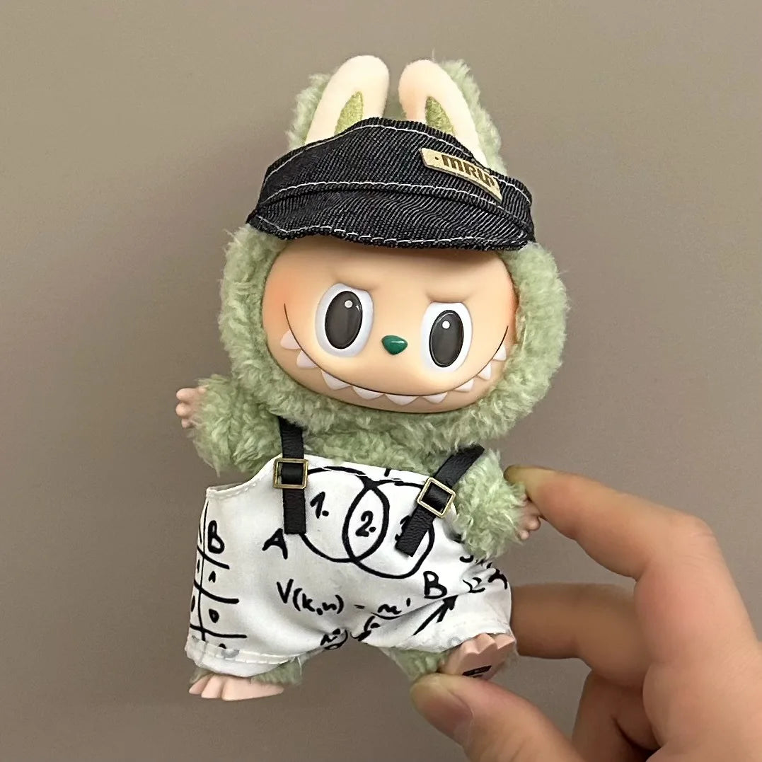 Ropa de bebé Labubu de 17 cm, conjunto de falda y caja ciega para muñecas Labubu, bonito juguete para vestir, regalo para festivales, regalo de cumpleaños, bonito regalo para fiestas.