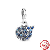 Nuevos anillos de plata 925 con diseño de dos anillos, conectores, dijes, cuentas, compatibles con pulseras originales Pantaro Me, joyería DIY para mujer.