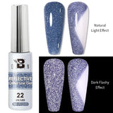 5ML Gold Silver Metallic Liner Paint Gel Polish Chrome Mirror Metal Effect Super Bright French UV LED Semi Permanent Nail Gel