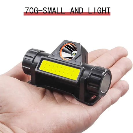 1-5PCS Portable Mini Powerful LED Headlamp XPE+COB USB Rechargeable Hunting Headlight Waterproof Head Torch with Tail Magnetic - Lootquake