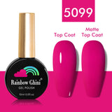 Rainbow Ghini UV LED Glitter Purple Gel Nail Polish 15ml Manicure Art Accessories Nail Glue Supplies for Professionals Varnishes
