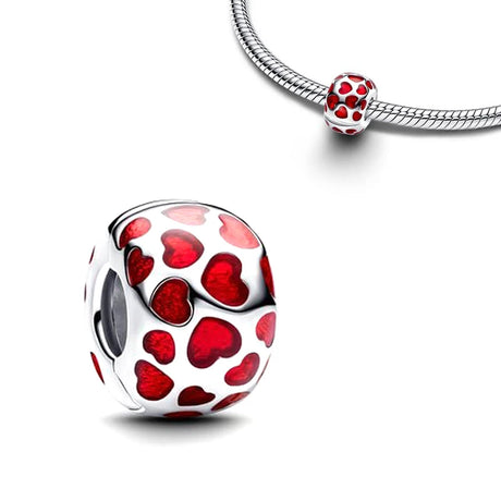 925 Silver Valentine's Day Snake Year Series Pendant Suitable for 925 Sterling Silver Original Women's Bracelet DIY Jewelry Gift - Lootquake