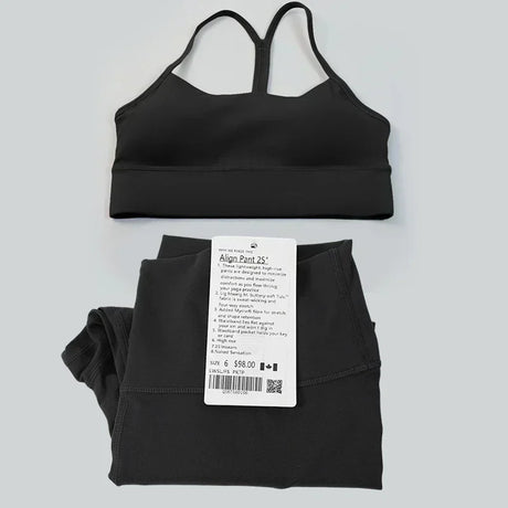 women 2 Pieces Yoga Set Women Sportswear Gym Top Y-shape Bra Fitness High Waist Leggings Workout Sports Clothes Tracksuits - Lootquake