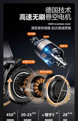 48V light folding double electric vehicle portable small lightweight mini three-wheeled electric scooter P