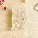 A5 A6 A7 Fresh Green Yellow Pink Daisy Loose Leaf Binder Cover Journal Sketchbook Accessories Diary Office Supplies