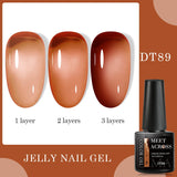 7ml Milky Jelly White Gel Nail Polish Natural Luster Long Lasting Nail Art All for Home DIY Manicure Soak Off UV LED Gel Vernis
