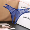 Poblador Sexy Lingerie Women's Panties Crotch Opening Transparent G-strings Thongs Solid Bowknot Underwear for Women Lace Pantys - Lootquake