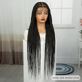 36" Knotless Box Braids Wig | Transparent Full Lace | Baby Hair