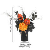 Halloween Home Room Decoration Simulation Pumpkin Maple Leaf Flower Table Decor, Halloween Pumpkin Barrel Decoration Props