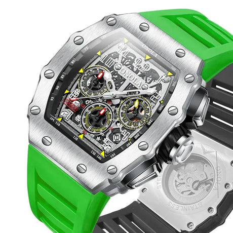 Fashion Men's Watch ONOLA Unique Design Multi-functional Automatic Mechanical Watches Men's Tape Waterproof Wristwatch - Lootquake